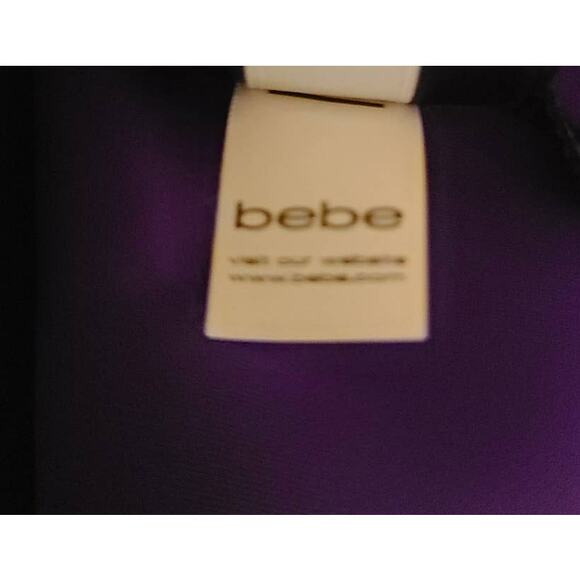 bebe bodycon purple black racerback dress with asymmetric hem - XS - Picture 7 of 10